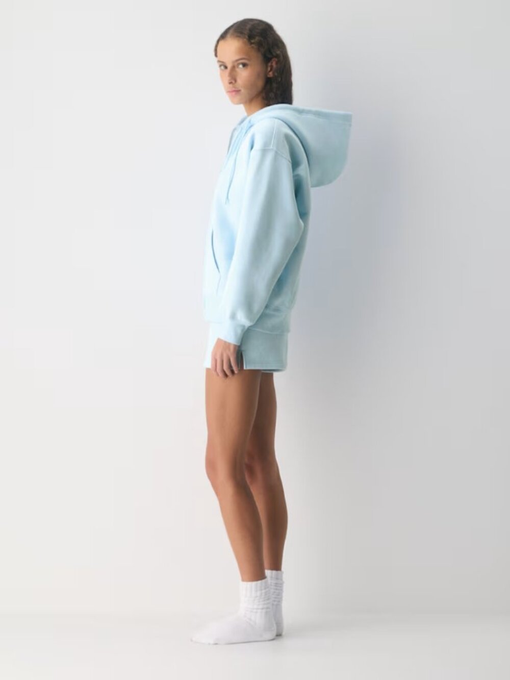 NWT Aritzia Sweatfleece BOYFRIEND ZIP Villa Blue XL - Picture 3 of 10